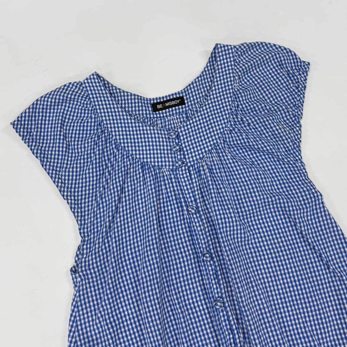 Beams Boy gingham check blouse 상품이미지3