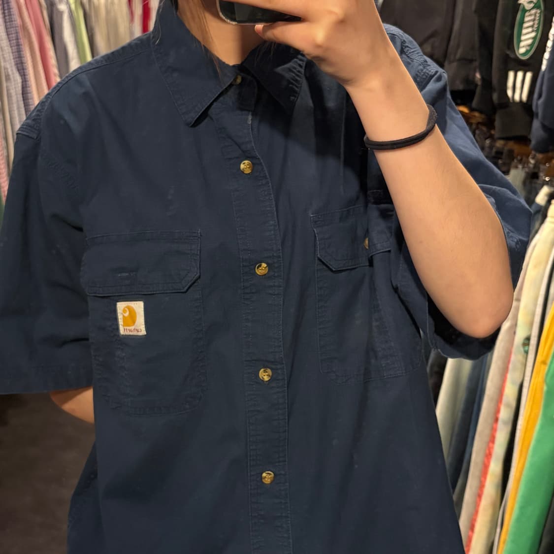 [IM] Carhartt 칼하트 반팔 셔츠 네이비 상품이미지3