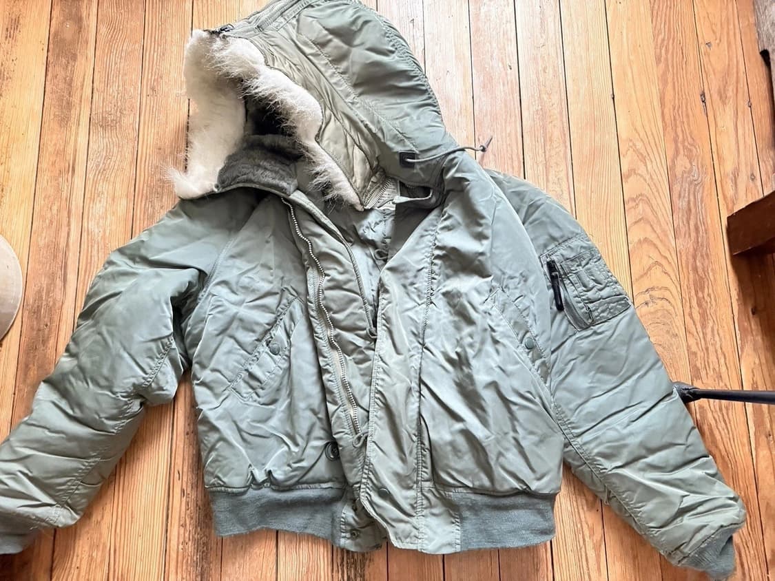 70s 미공군 납품용 알파 인더스트리 N-2B 자켓 세이지 상품이미지1