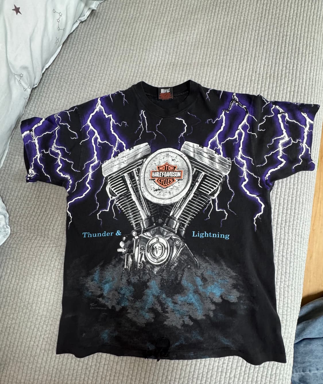 90s할리데이비슨 라이트닝 티셔츠 상품이미지1
