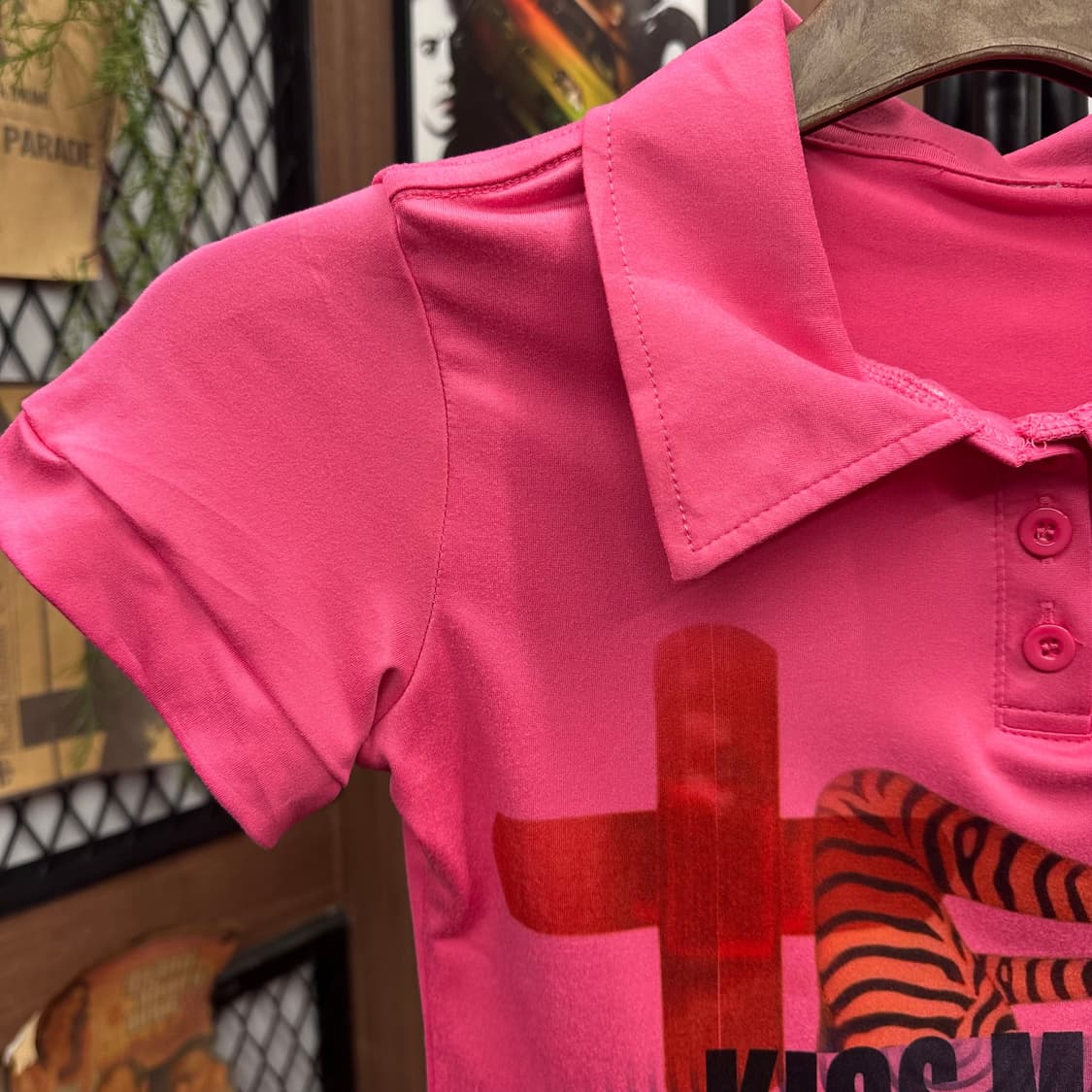 Hot Pink Reprint Collar T-Shirt  상품이미지4