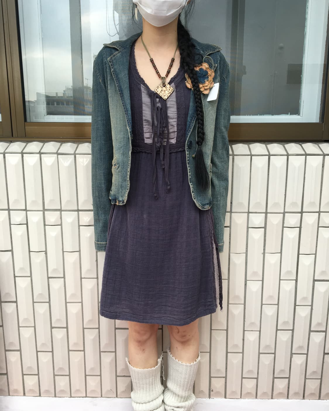 Corsage point denim jacket 상품이미지7