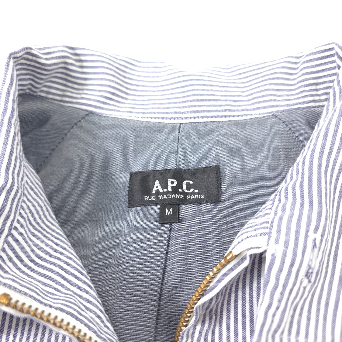 아페쎄 스트라이프 코튼 자켓 그레이-화이트 스트라이프 (M) 상품이미지3