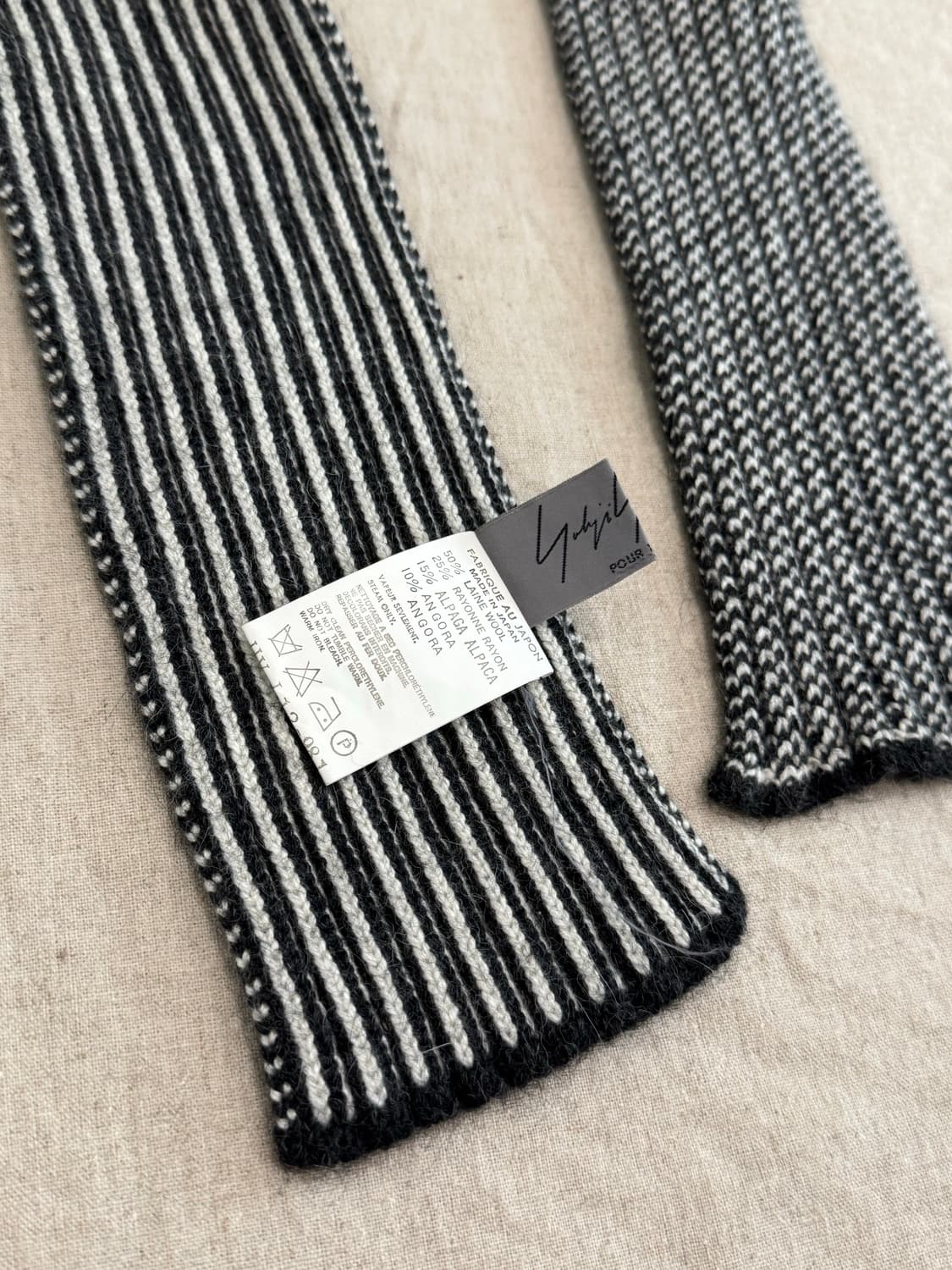 요지야마모토 뿌르옴므 00s 하운즈투스 울 머플러 상품이미지4