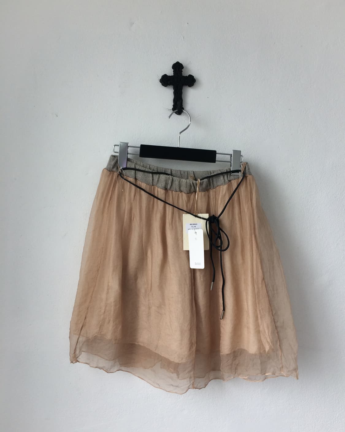 Tied organza mood mini skirt 상품이미지1