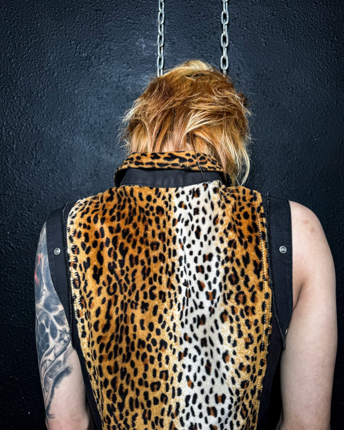 Black & Leopard Zip Vest 상품이미지5
