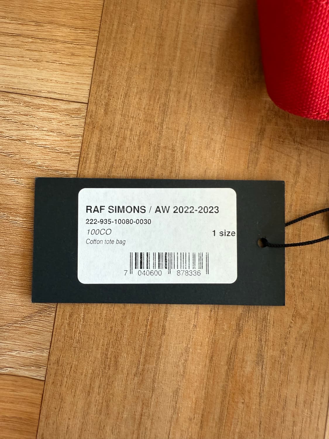 라프시몬스 로고패치 토트백 상품이미지2