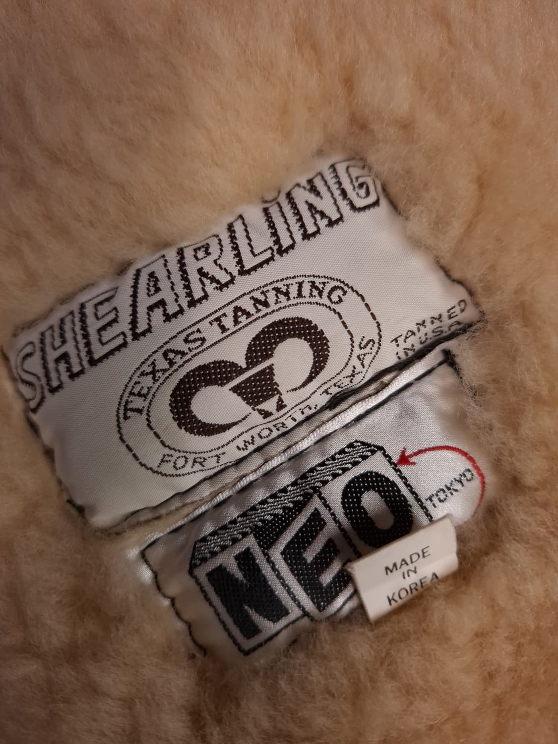 90"s 국내산 미공군 B-3 TYPE 천연가죽 항공 폭격기 무스탕 상품이미지3