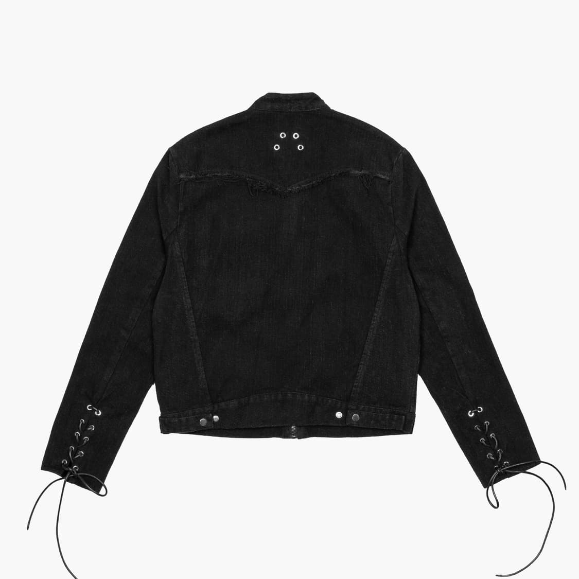 러프넥 빈티지 데님 라이더 자켓 상품이미지2