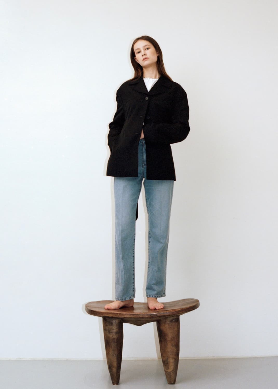 wide collar belted wool jacket 상품이미지9