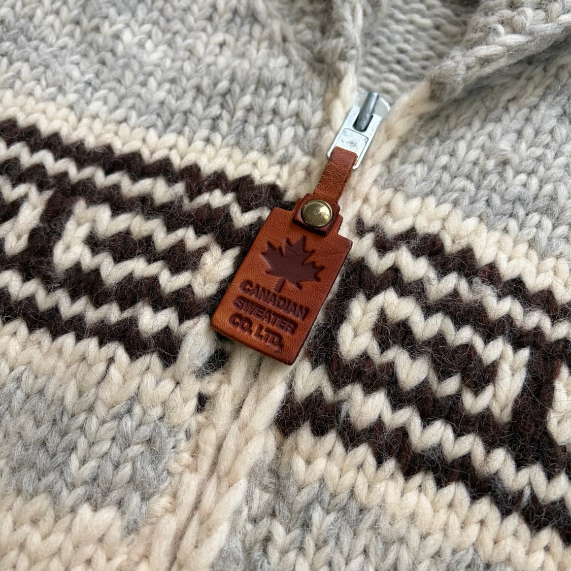 CANADIAN 빈티지 울 코위찬 자켓 L 상품이미지5