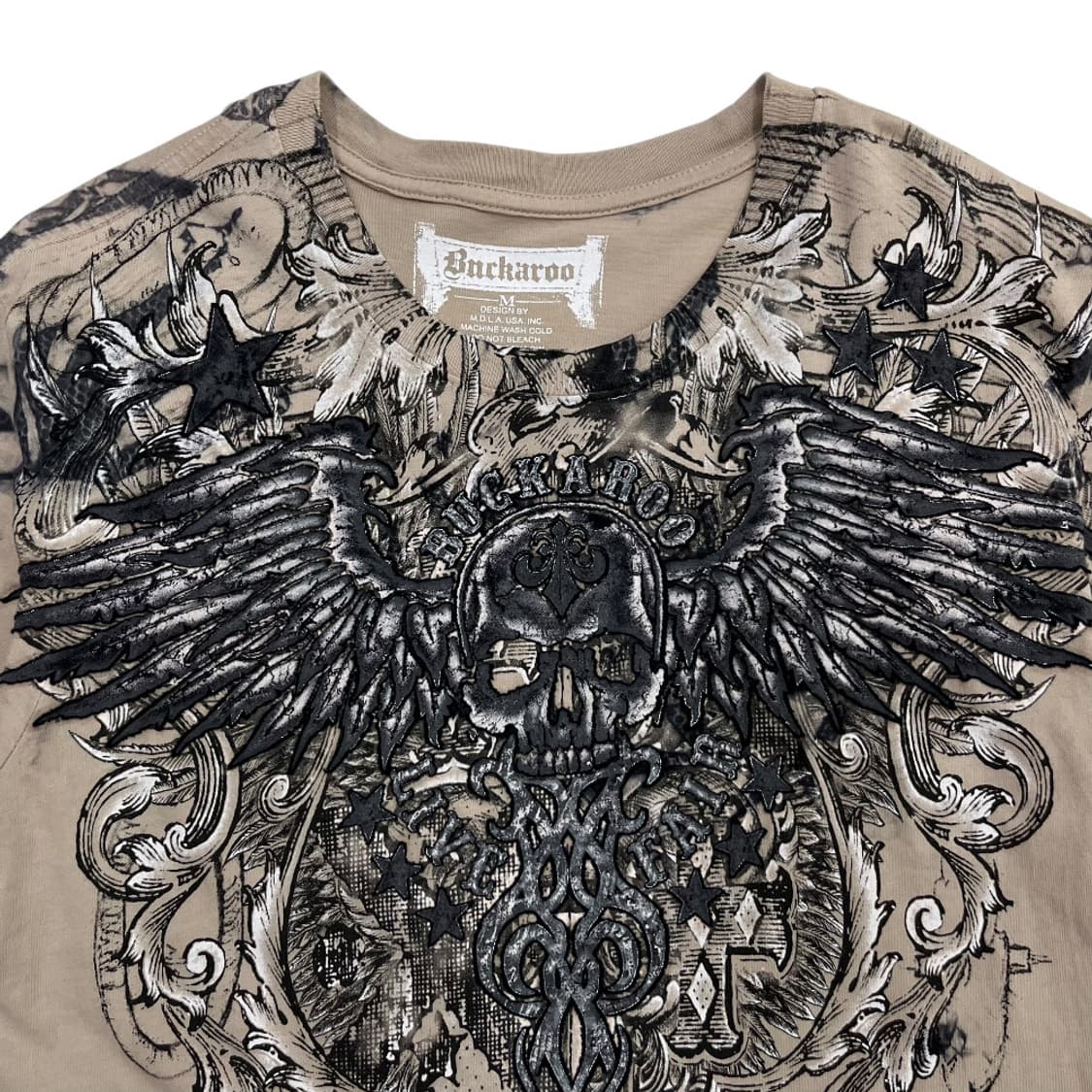 버커루 락시크맛 스컬 프린팅 모카맛 반팔 M 상품이미지5