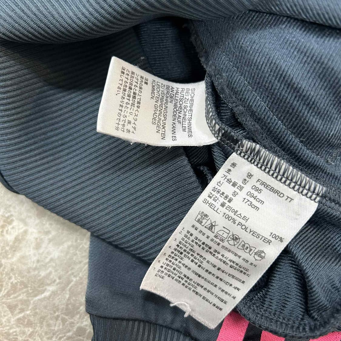 아디다스 파이어버드 그레이&핑크 걸즈 트랙탑 희귀져지(95) 상품이미지5