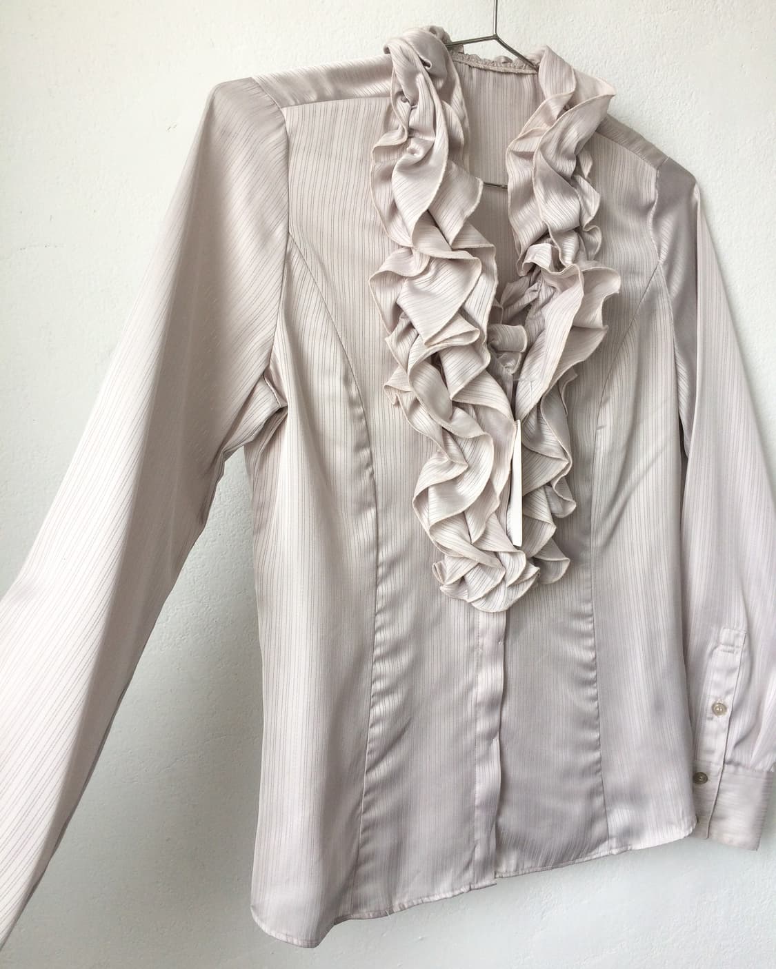 Ruffle stripe pattern shirt 상품이미지4