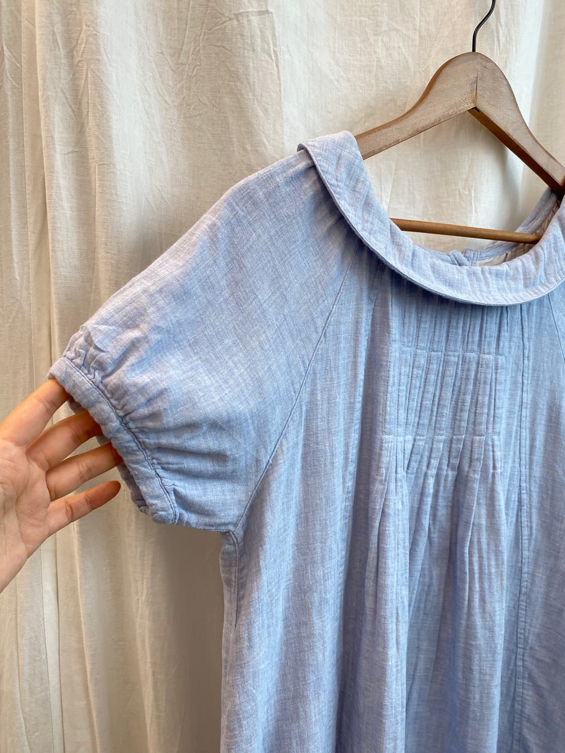 스카이블루 반팔블라우스(L) 상품이미지6