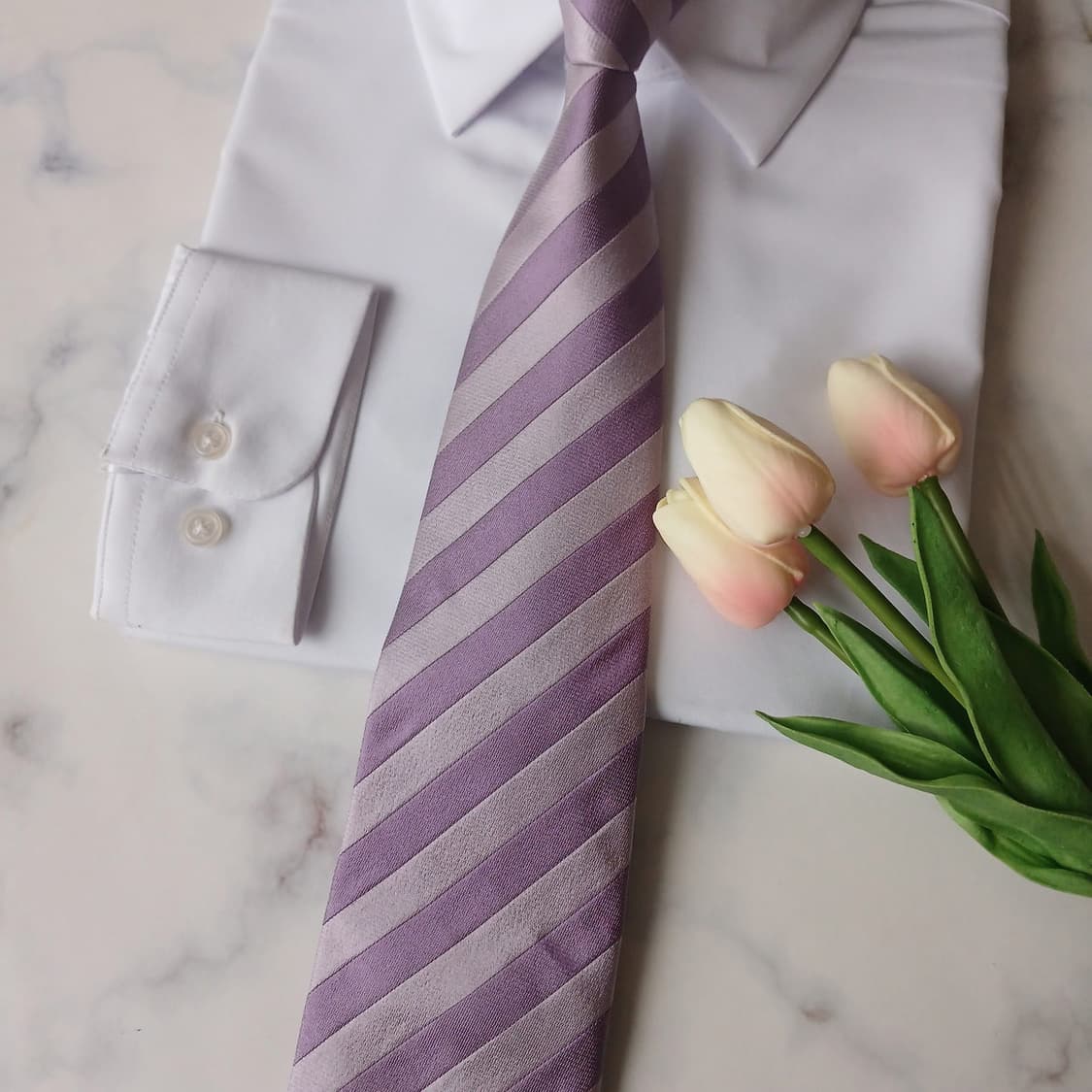 앤드류스타이 실크 스트라이프 넥타이 9.7cm A+등급 A19510
 상품이미지7