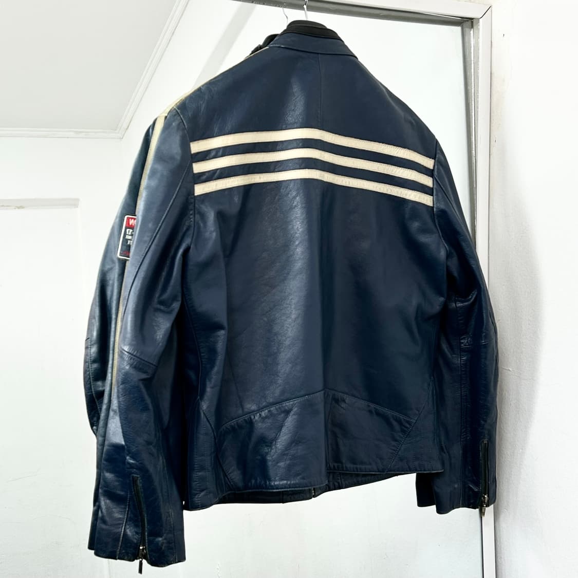 쉐비뇽 90s 버팔로 래더 레이싱 바이커 자켓 상품이미지5