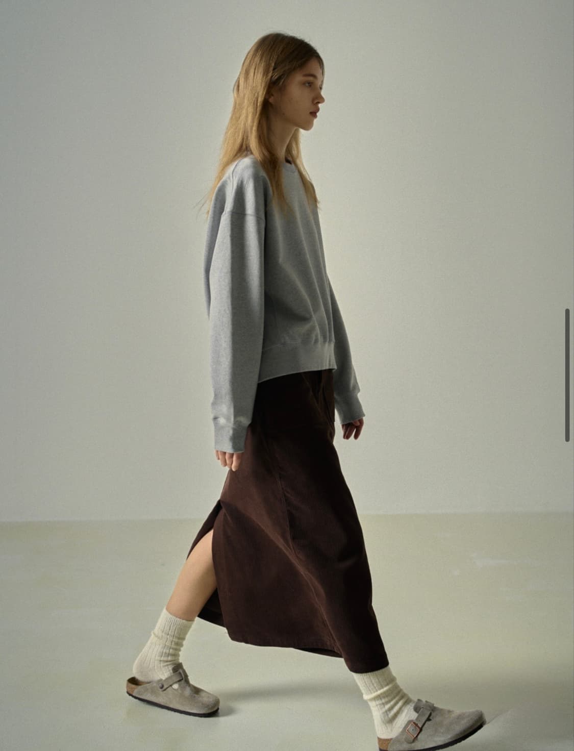 파사드패턴 퍼티그 코듀로이 스커트 상품이미지2