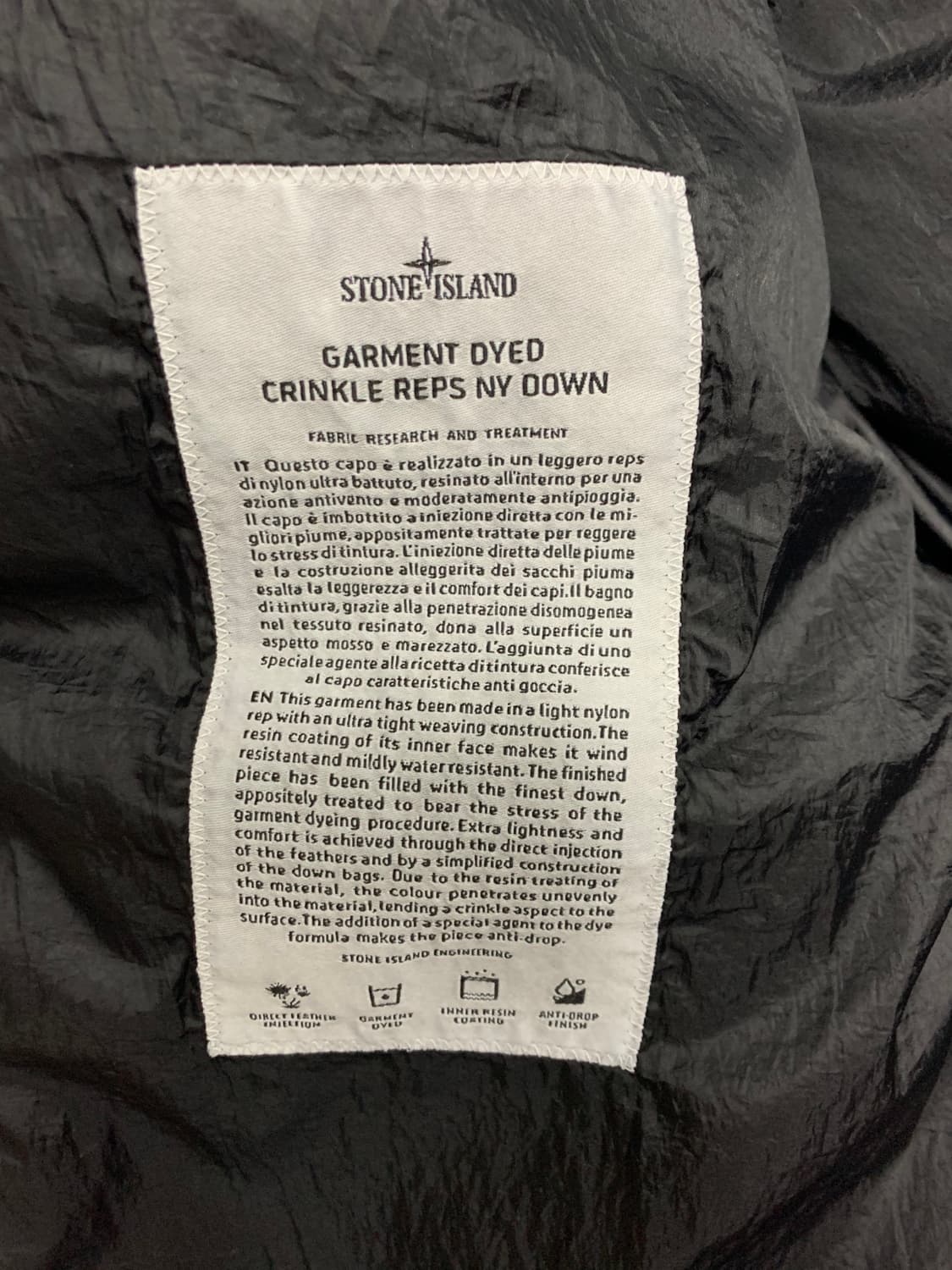 [S] 스톤아일랜드 19fw 크링클랩스 다운 롱파카 상품이미지9