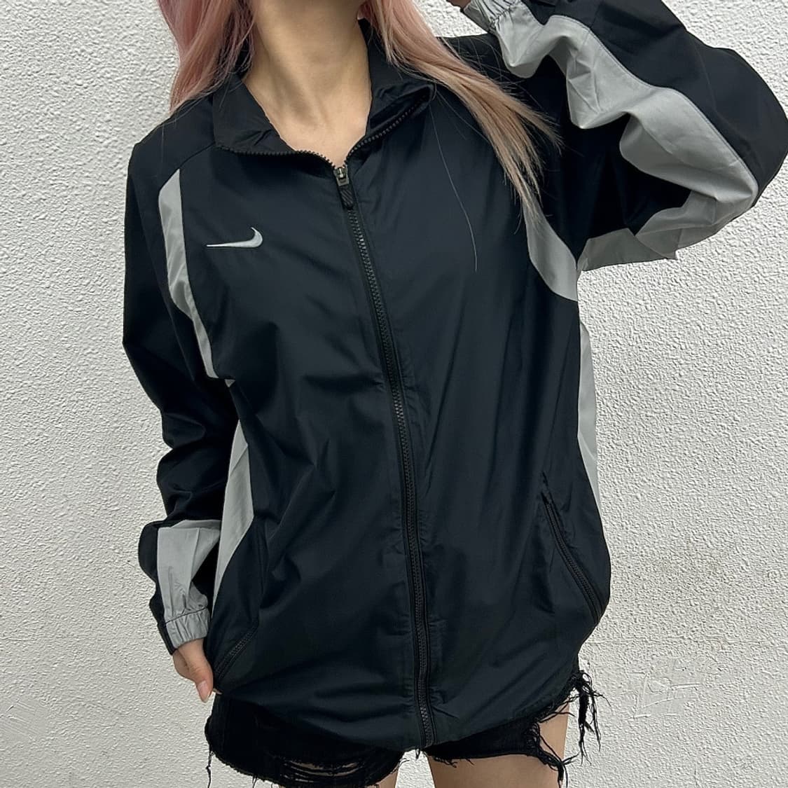 나이키 그레이 배색 블랙 바람막이 XL 상품이미지6