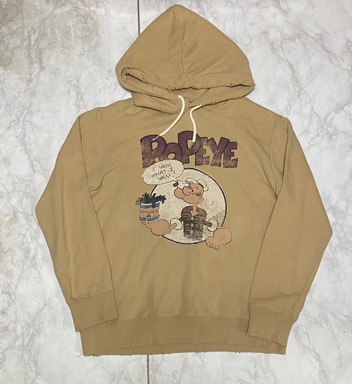 빈티지 뽀빠이 프린팅 후드티 100 상품이미지1