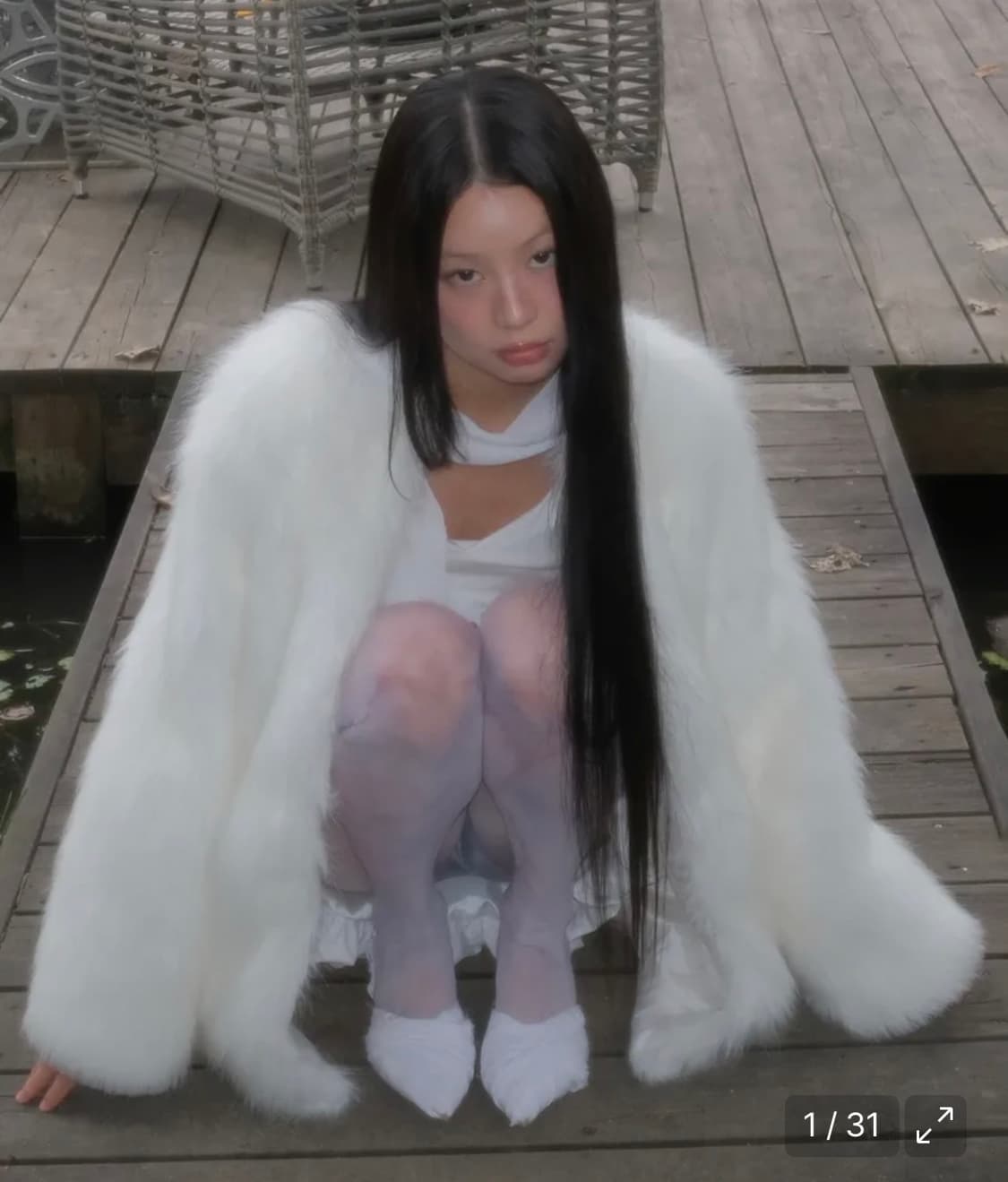 플레어업 퍼자켓 화이트 상품이미지3