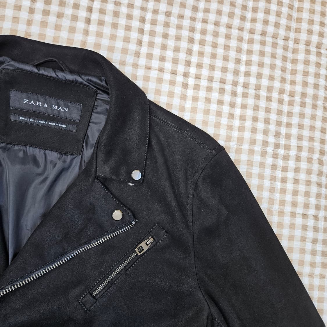 자라 에코 스웨이드 간절기 자켓 남자100 상품이미지3