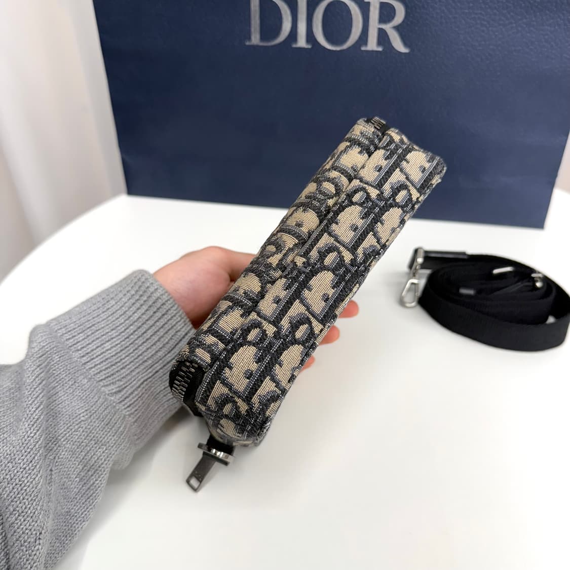 [정품] 디올 오블리크 스트랩 파우치 메신저 크로스백 상품이미지6