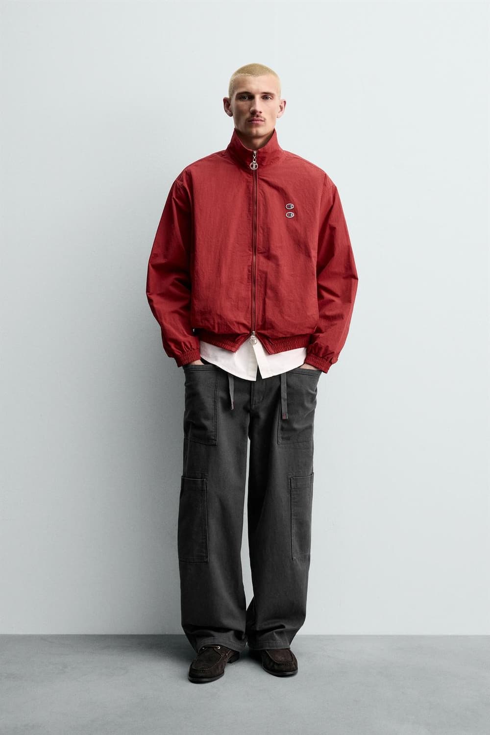 자라 X 챔피온 드로우스트링 와이드 카고 팬츠 S 상품이미지3