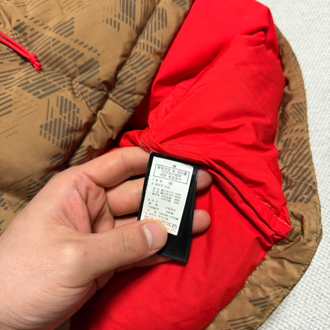 노스페이스 700 브라운 패턴 패딩 조끼 상품이미지4