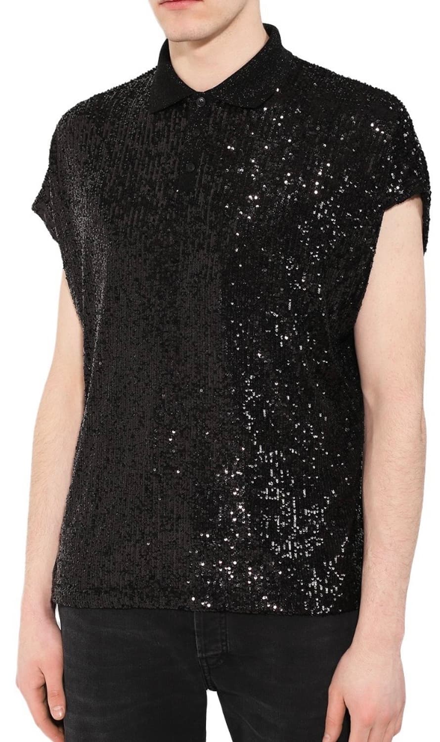 Saint Laurent mens Sequins S/S Polo Shir 상품이미지9