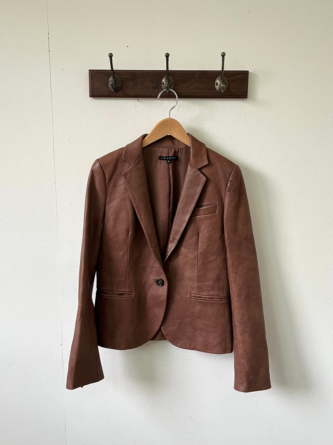 theory 브라운 램스킨 자켓 상품이미지1