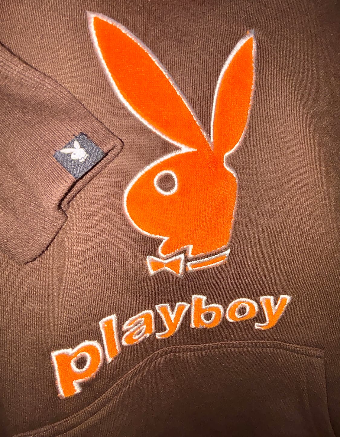 플레이보이 후드티 playboy 빈티지 초코 후드 급처 상품이미지1