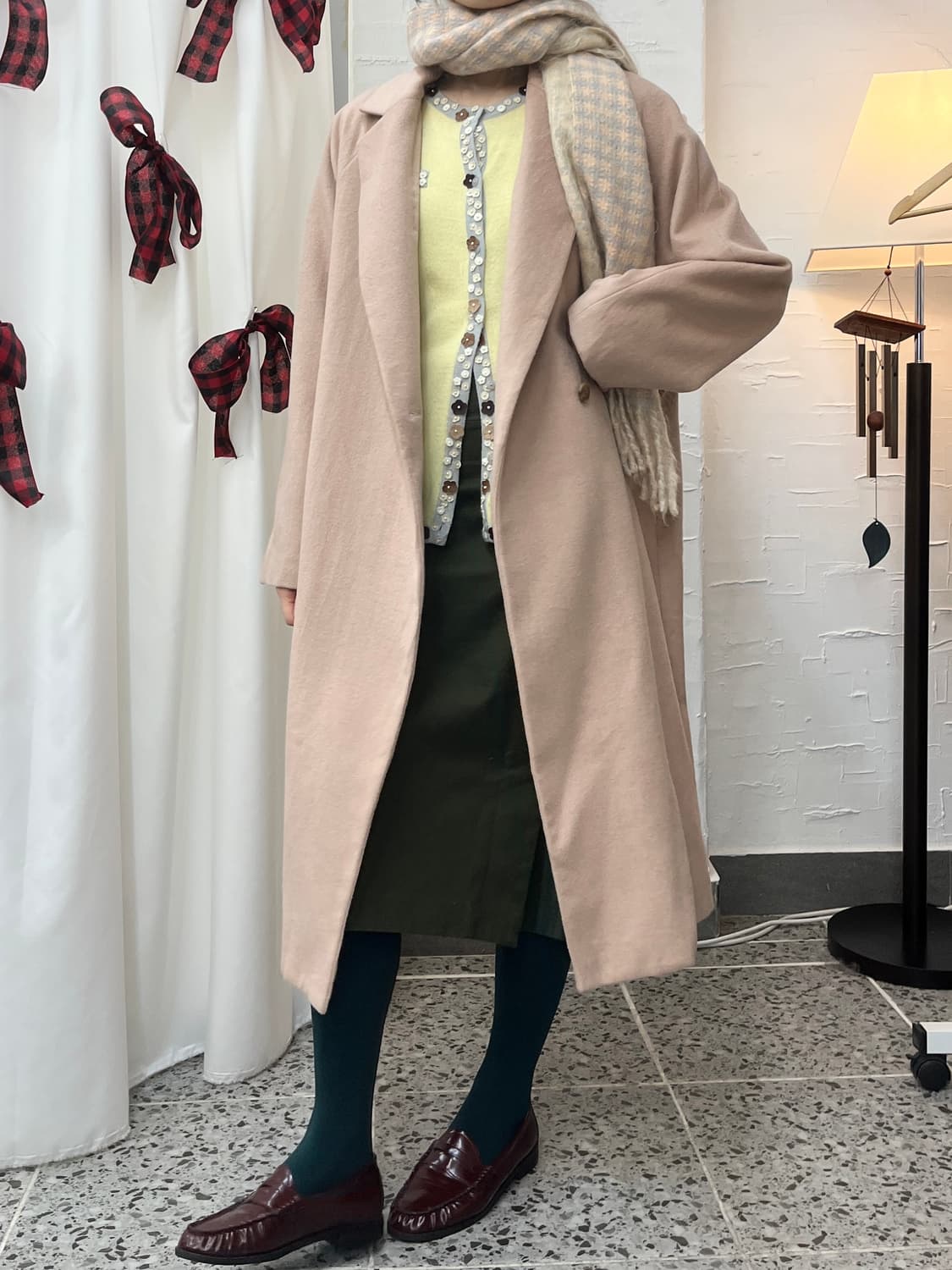 blush pink coat 상품이미지2