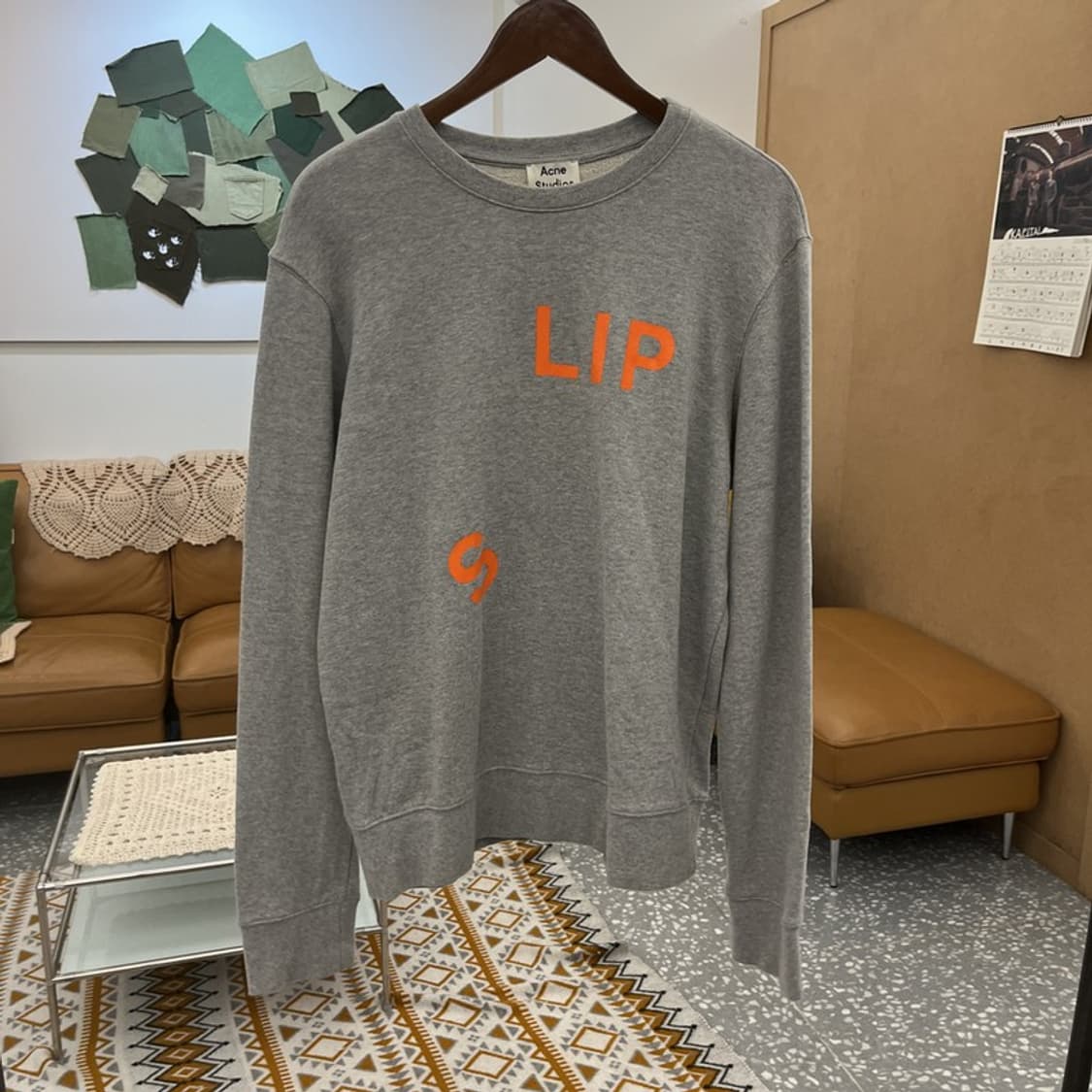 아크네스튜디오 캐주얼 스트릿 키치 LIP 프린팅 맨투맨 M C10698 상품이미지3