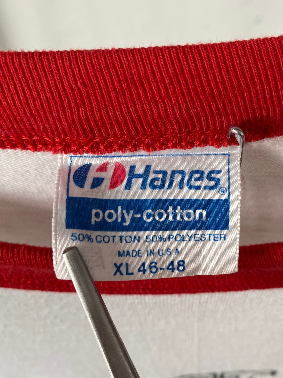 헤인즈 링거 반팔 티셔츠 Made in USA (Man XL) AB168 상품이미지4