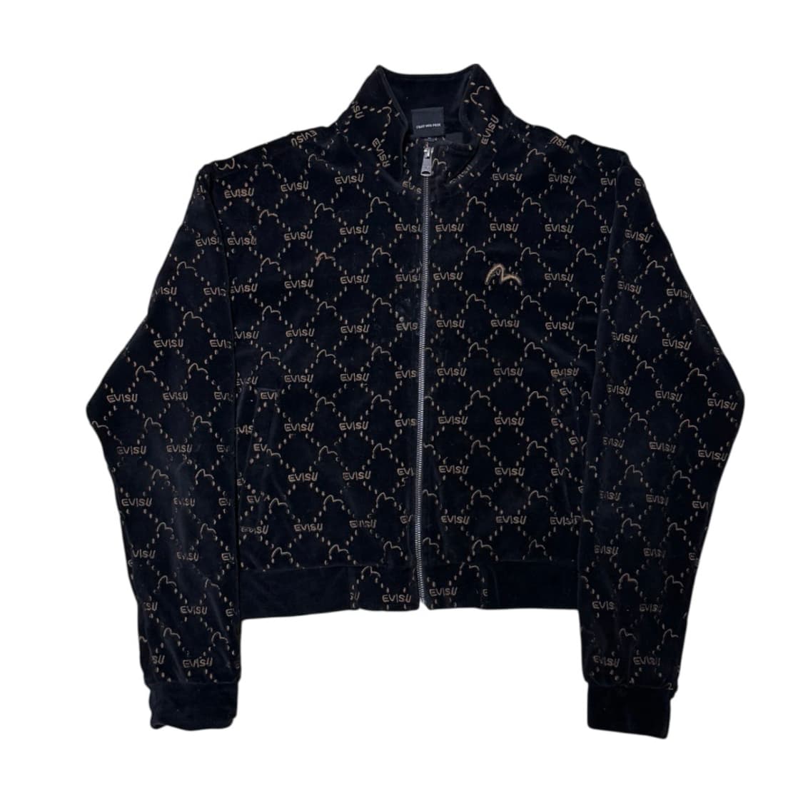 에비수 모노그램 자수 벨벳 집업 상품이미지1