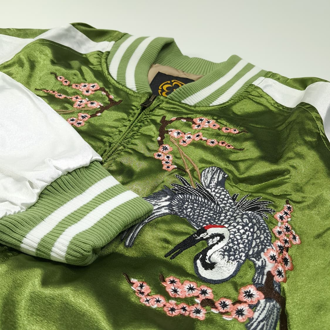 CL932 [새상품] XL ROGUE 00s 새틴 학자수 올리브 스카잔 상품이미지4