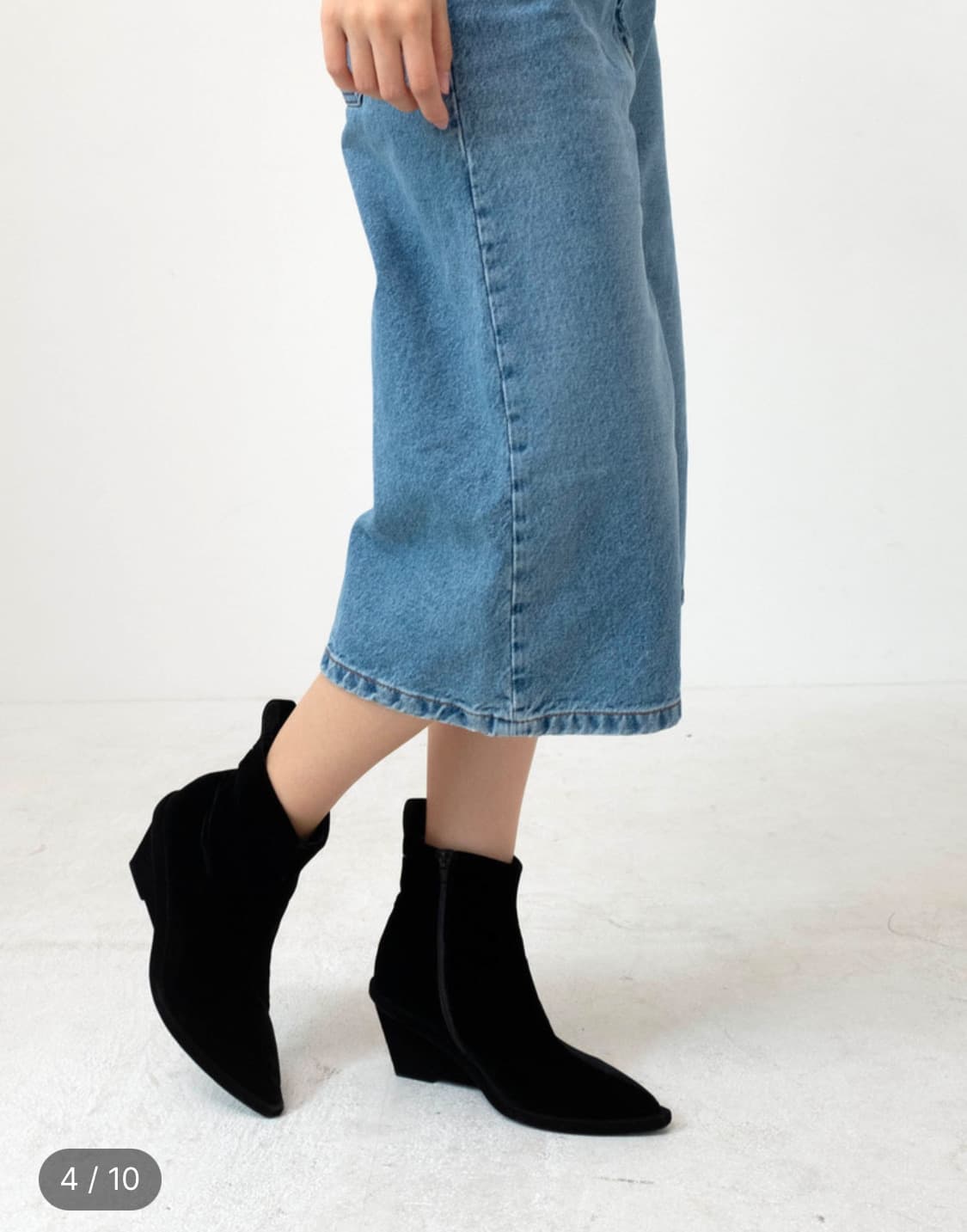 MM6 Maison Margiela 벨벳 앵클 부츠 상품이미지4