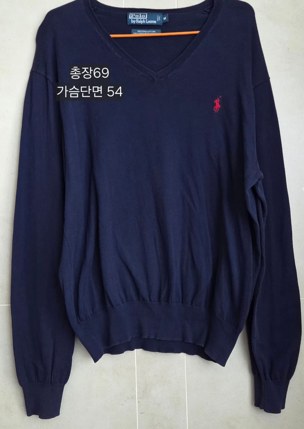 폴로 랄프로렌 네이비 피마 코튼 니트 M사이즈 택포 상품이미지1