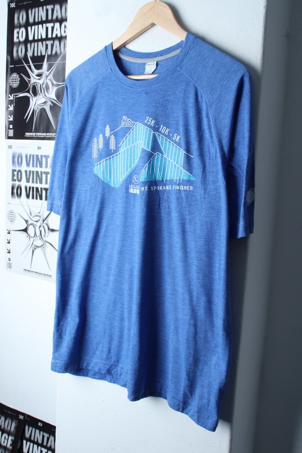 (L-2XL) 브랜드빈티지 반팔 티셔츠 USA 빅사이즈 블루-H30223 상품이미지1