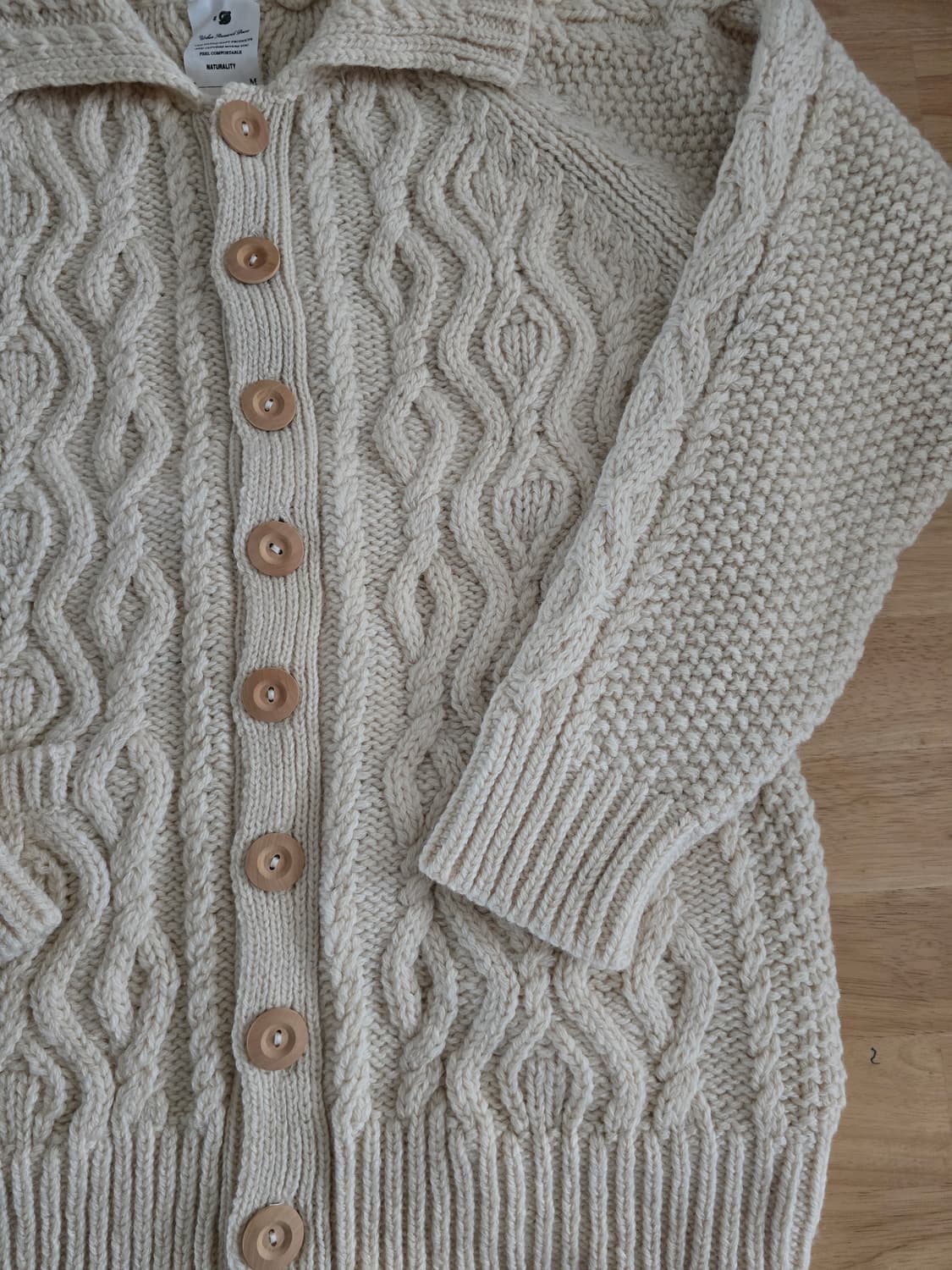 URBAN RESEARCH DOORS 핸드크래프트 울 케이블 가디건 (3 상품이미지4