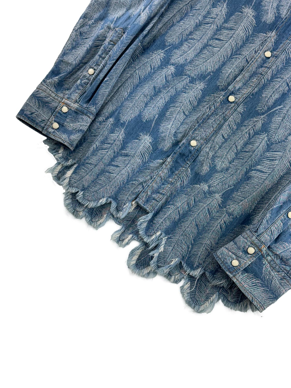 캐피탈 5온즈 맥파이 데님 웨스턴 셔츠 라이트 인디고 (새상품) 상품이미지4