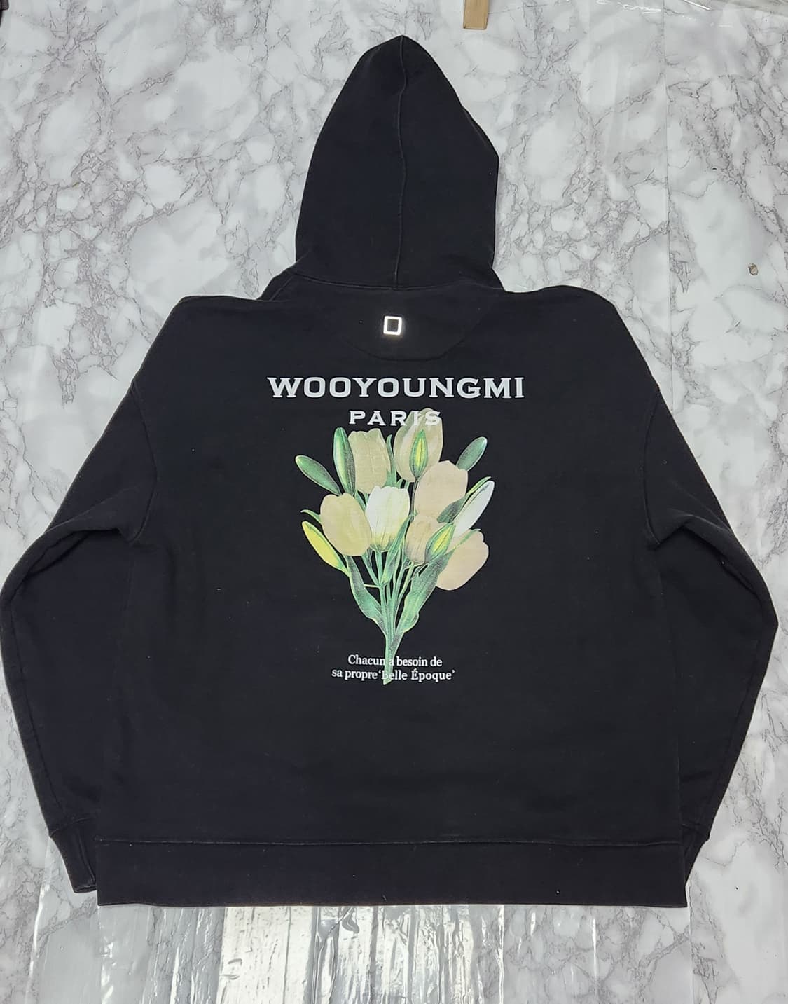 우영미 플라워 빅로고 후드티 상품이미지1