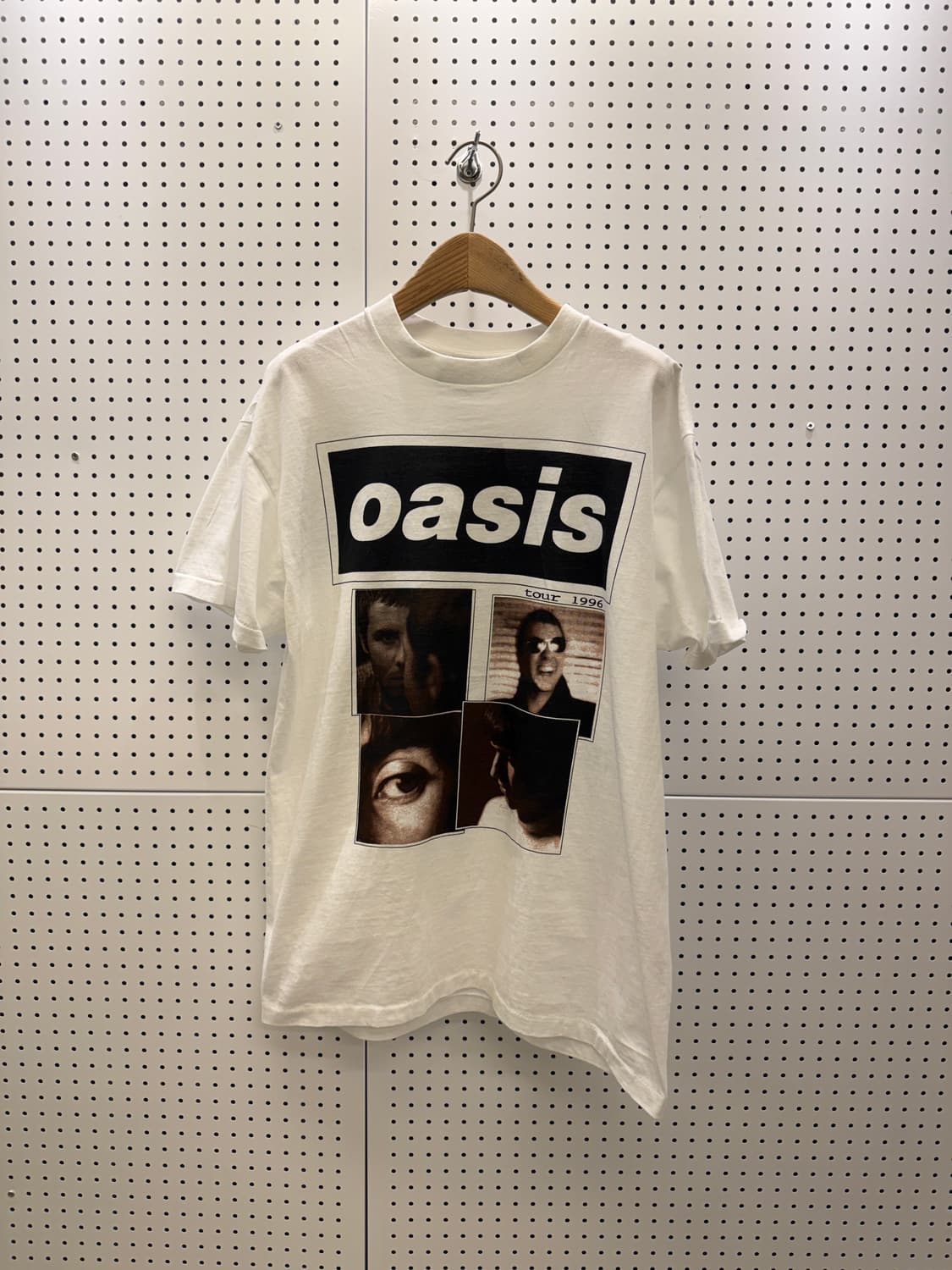 오아시스 1996년 투어 기념 빈티지 반팔 티셔츠 U1714 상품이미지2