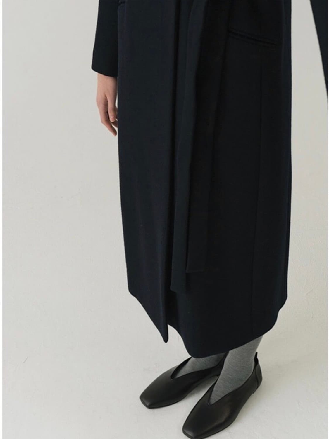 르917 사이드벨트 코트 (네이비) 상품이미지3