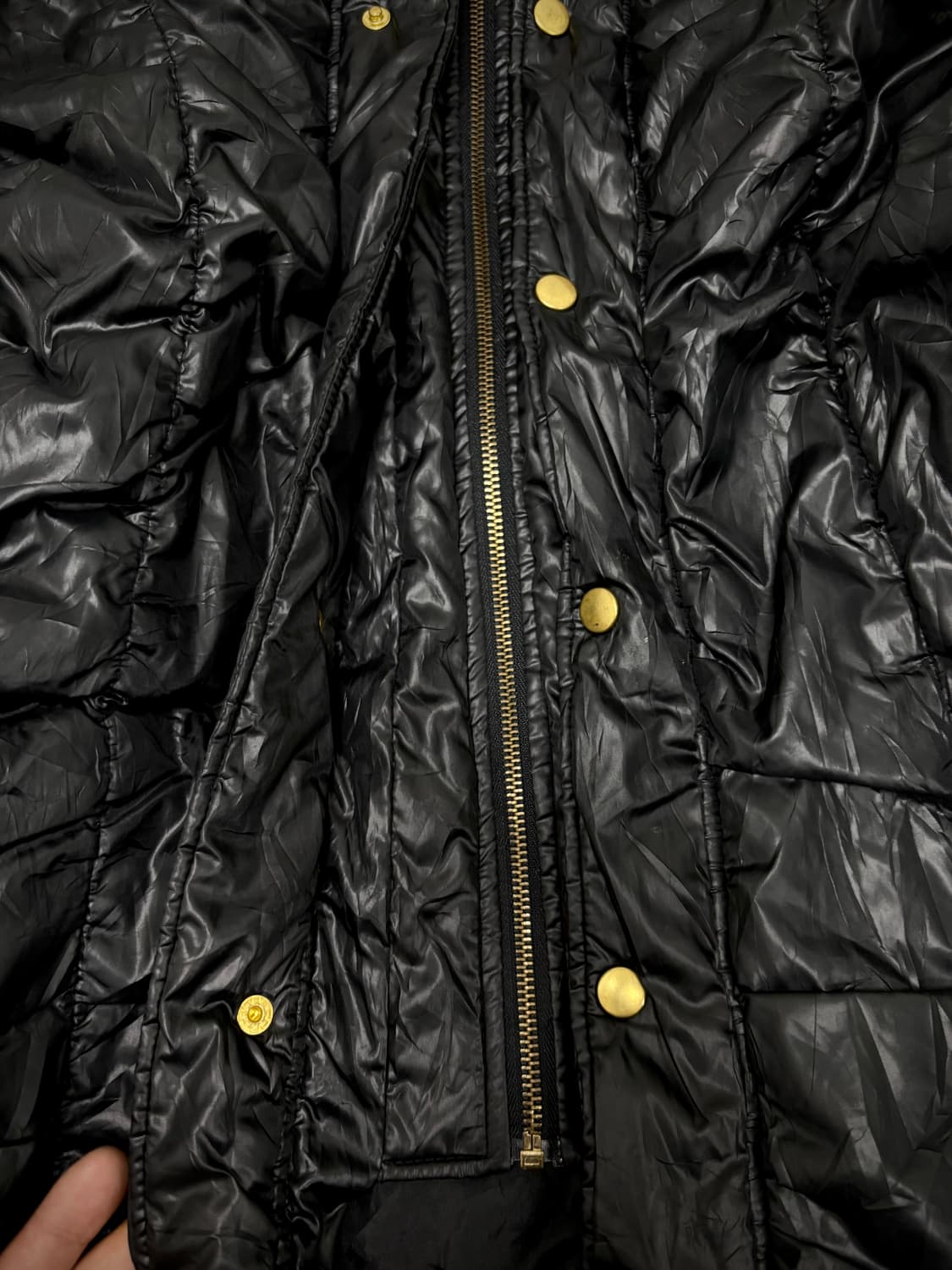 “CORNFLAKE” Y2K Mood Black Long Fur Padd 상품이미지4