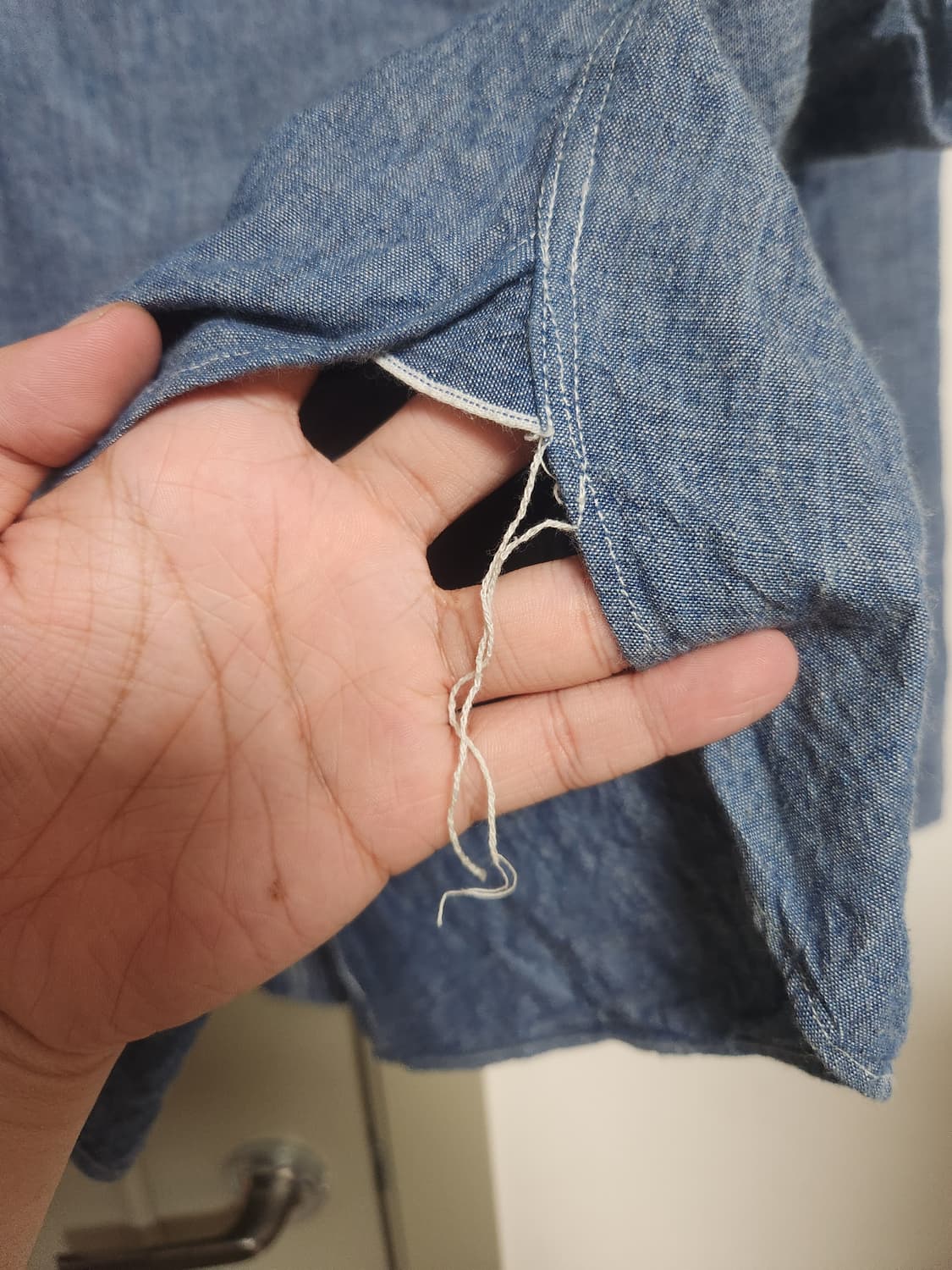 버즈릭슨 샴브레이셔츠 L(16-16 1/2)사이즈 상태좋음 상품이미지4