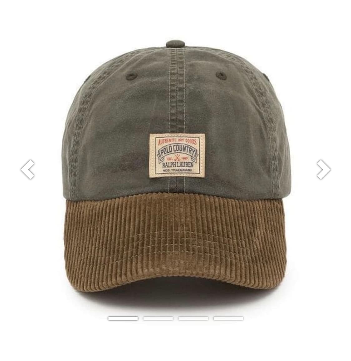 폴로 컨트리 오일클로스 코듀로이챙 볼캡 상품이미지1