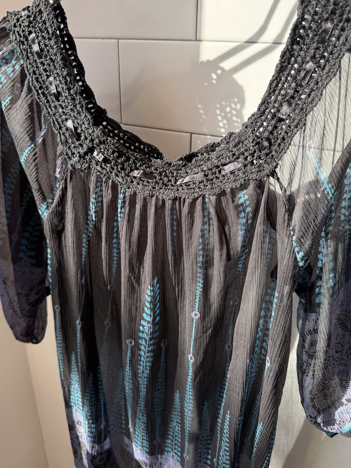 Floral See-Through Blouse 0058 상품이미지5